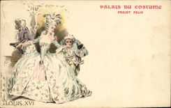 VINTAGE POSTCARD Palate of the costume Project Felix Louis XVI