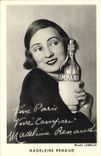 VINTAGE POSTCARD Madeleine Renaud Campari Publicity