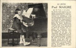 POSTAL de la VENDIMIA el pianista fino del piano de la persona joven de Paul