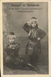 CPA Fantaisie Enfants Joseph et Armande Danse acrobatique
