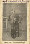 VINTAGE POSTCARD Alphonse Braet professional Accordionist Accordion