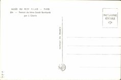 El museo de Sarah Bernhardt de la fantasía de la POSTAL de la VENDIMIA del pequeño palacio apuesta