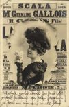 VINTAGE POSTCARD Fantasy Woman Welsh Scala Newspaper German