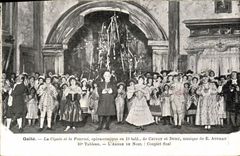 El Cheerfulness de la POSTAL de la VENDIMIA la cigarra y la hormiga funcionó la 10ma tabla cómica el árbol de navidad