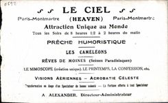 CPA Theatre Paris Montmartre Le Ciel Heaven Art And Fun