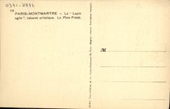 VINTAGE POSTCARD Paris Montmartre Cabaret of Nimble Rabbit the Frede father