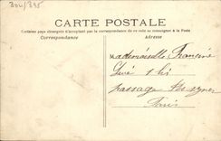 VINTAGE POSTCARD Paris Montmartre the street Holy Vincent and the Cabaret of Nimble Rabbit