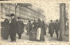 CPA Paris Vecu La sortie du Metro TOP