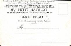 POSTAL de la VENDIMIA con el pequeño marinero Quay de la ropa del deporte de Anjou París