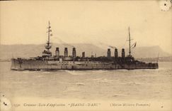 VINTAGE POSTCARD Boat Eole Cruiser of Jeanne application of arc