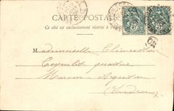 VINTAGE POSTCARD Fantaisie Woman Lesson of WAlk Cake the exit Dances