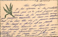 CPA Fantaisie Fleurs Muguet