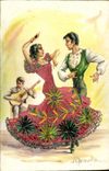 VINTAGE POSTCARD Fantaisie Dances Spain