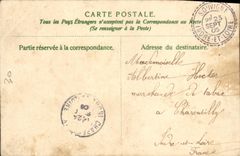 CPA Fantaisie Fleurs lettre Lune 