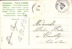 CPA Fantaisie Fleurs Lettre