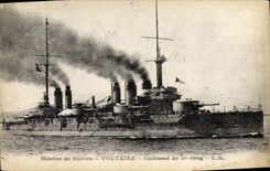 VINTAGE POSTCARD Bateau Voltaire Armours 1st rank