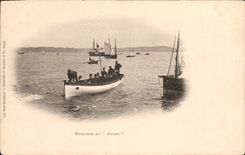 VINTAGE POSTCARD Boat Fusiliers of the Notch