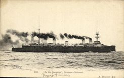 CPA Bateau Le De Queydon Croiseur Cuirasse