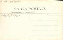 CPA Bateau Cuirasse d'escadre REpublique