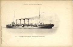 VINTAGE POSTCARD Boat Chateaurenault Cruiser Corsair