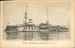 VINTAGE POSTCARD Flagship Baudin armours has turrets