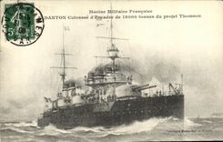 VINTAGE POSTCARD Bateau Danton Armours squadron of the Thomson project