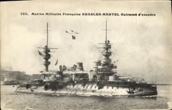 VINTAGE POSTCARD Bateau Charles Martel Armours squadron