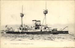 CPA Bateau L'Indomptable Cuirasse garde cotes