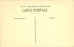 VINTAGE POSTCARD Boat Steamer Paris Smoking-room of 1st class