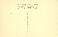 VINTAGE POSTCARD Boat Steamer Paris Living room of the apartment of great luxury piano