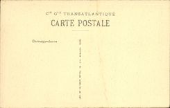 VINTAGE POSTCARD Boat Steamer Paris Cabin of 1st class