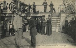 VINTAGE POSTCARD Navy Before the dinner of the crew
