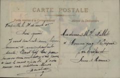 CPA Fantaisie Fleurs Hirondelle