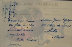 CPA Fantaisie Fleurs (decor a la main)