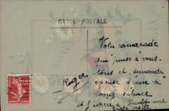 CPA Fantaisie Fleurs (decor a la main)