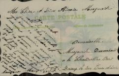 CPA Fantaisie Fleurs (decor a la main)