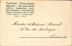 CPA Fantaisie Maison a la campagne (en tissu)