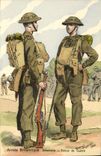 VINTAGE POSTCARD Armed British English Militaria Infantry Held with war