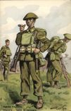 CPA Armee britannique anglaise Militaria Infanterie Tenue de Campagne 