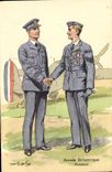 CPA Armee britannique anglaise Militaria Aviateurs Aviation Avion 