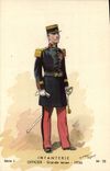 VINTAGE POSTCARD Militaria Large Infantry Officer held 1936
