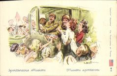 VINTAGE POSTCARD Militaria Spontaneous overflowings