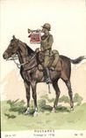 VINTAGE POSTCARD Hussards Fraud 1936 Militaria