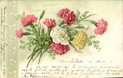 CPA Fantaisie Fleurs 