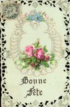 VINTAGE POSTCARD Fantasy Brodeee Flowers