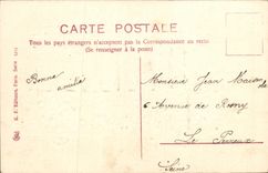 CPA Fantaisie Fleurs Colombes Train Tramway