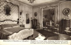 VINTAGE POSTCARD Decoration Room and boudoir