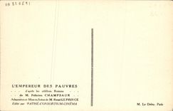CPA Cinema L'empereur des pauvres Felicien Champsaur Rene Leprince