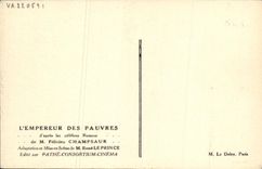 CPA Cinema L'empereur des pauvres Felicien Champsaur Rene Leprince