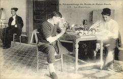 CPA Paris Atelier de pre apprentissage des mutiles de la maison Blanche La peinture Militaria TOP